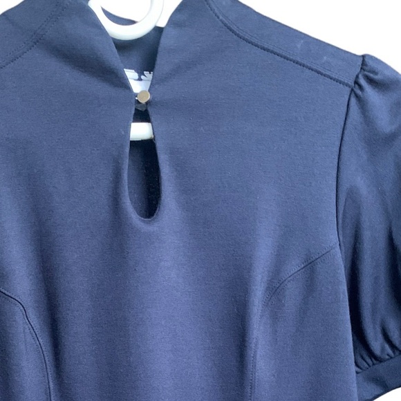 Anthropologie Ett:twa Blue Puff Sleeve Gresham Top - Picture 4 of 7